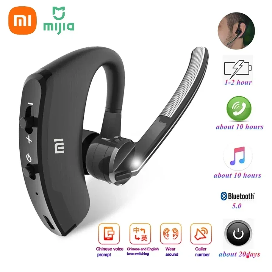 Xiaomi Бизнес Беспроводные наушники с одним ухом Bluetooth 5,3 V8 TWS Наушники-вкладыши HiFi Мини Hands Free Наушники для автомобильных звонков