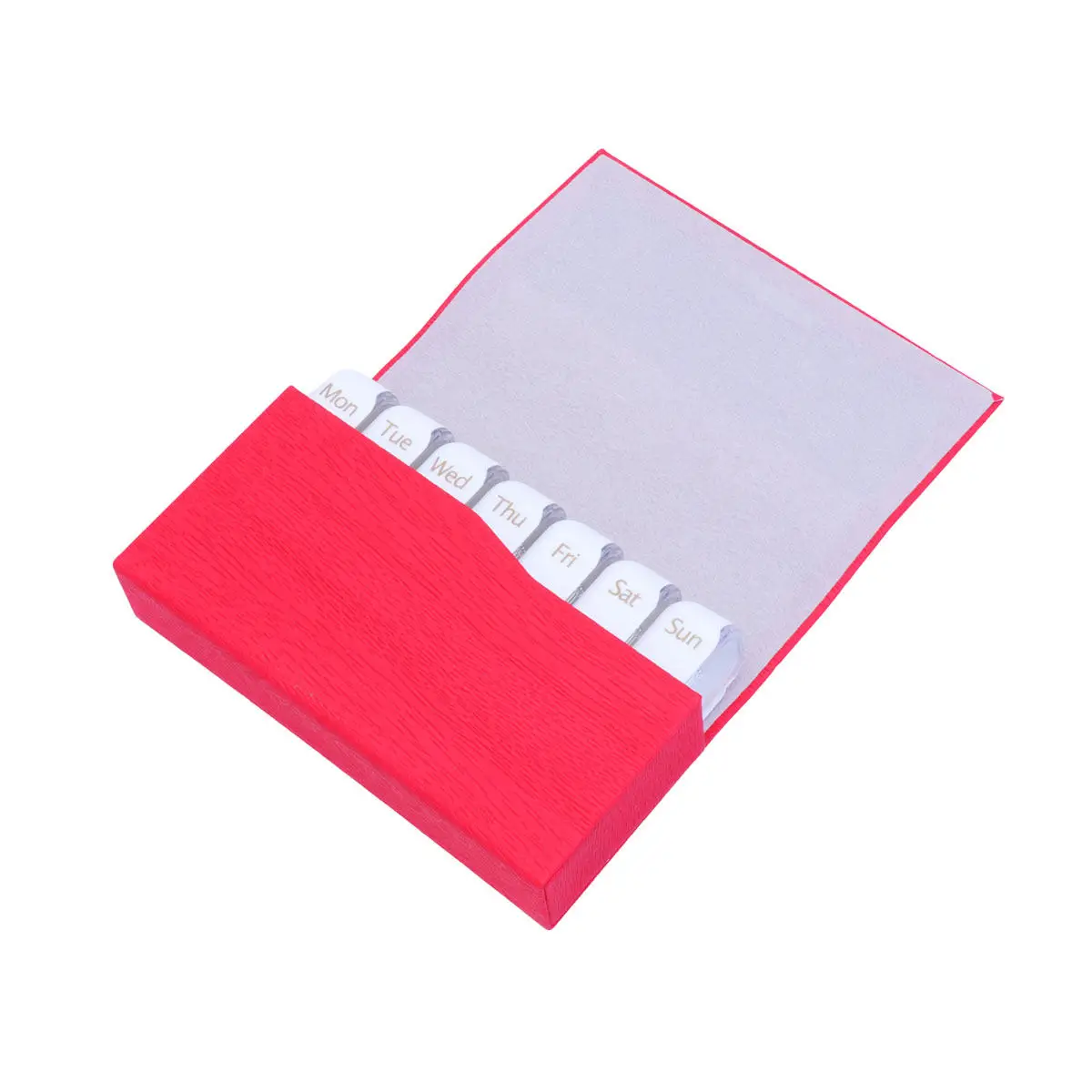 1Pcs Mini Pill Case Bag Compact Weekly Daily Pill Organizer 7 Labeled Compartments Monday Sunday Lightweight Portable Medicine