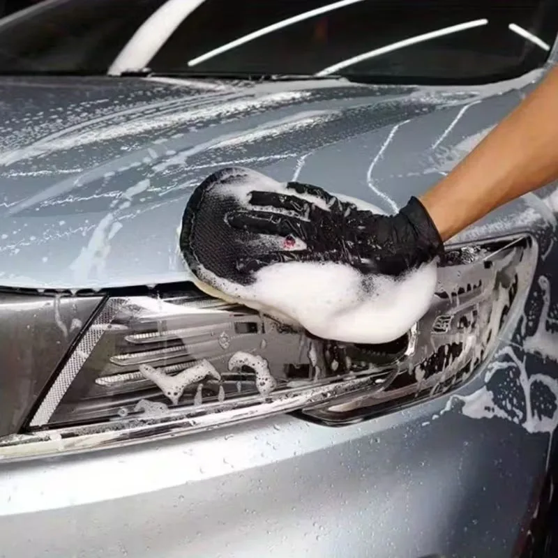 1/20Pcs Car Cleaning Sponge Glove Car Polishing Washing Mitt Gloves Microfibre Wash For Automotive Kitchen Homes Cleaner Wool
