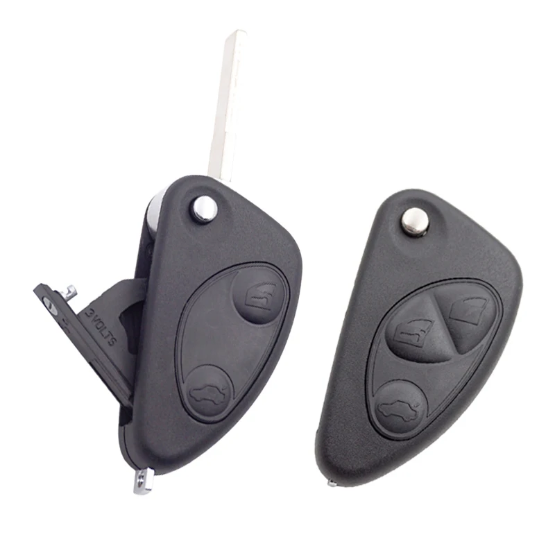 Xinyuexin 3 Button Car Flip Remote Key Cover Case Shell for Alfa Romeo 147 156 166 GT Replacement Folding Key Blade Auto Parts