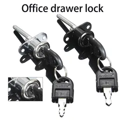 Zinc Alloy Office Cabinet Cupboard Drawer Desk Triple Lock 16/19mm Cabinet Mailbox Drawer Cupboard Pedestal Locker With 2 Keys