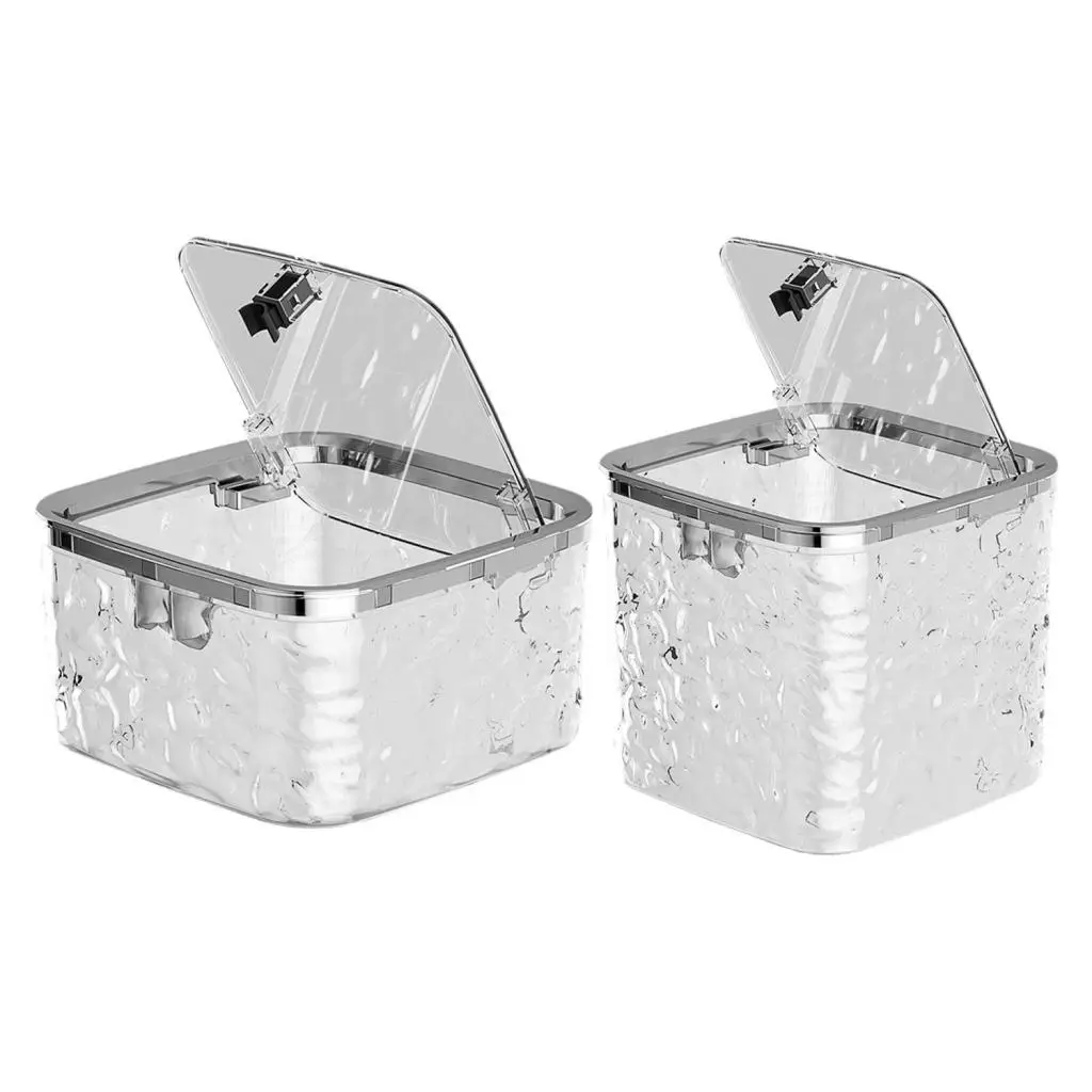 Mini Desktop Trash Can Tiny Trash Can Dustbin Versatile Reusable with Lid Waste Basket for Laundry Kitchen Vanity Countertop
