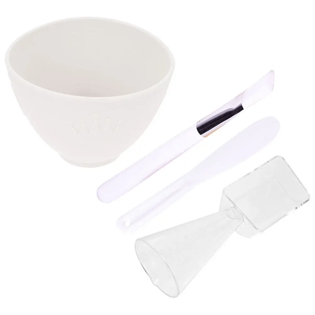 1Set Facial Mask Tool Silicone Mixing Bowl DIY Beauty Mask Bowl Spa Supplies for Makeup Silicone Makeup Applicator
