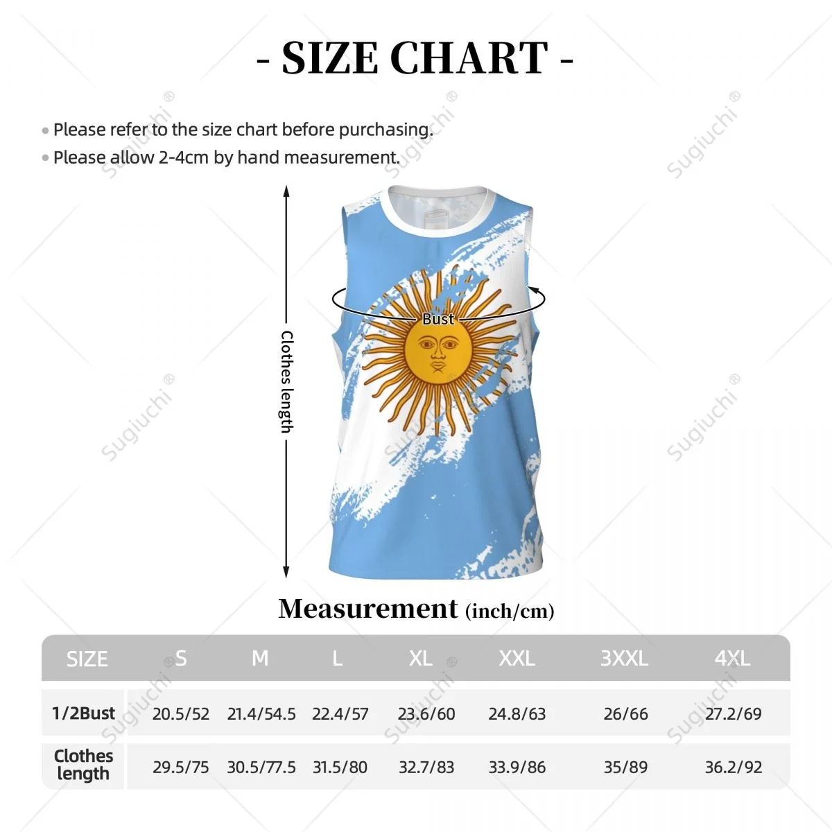 Uomo basket sport Argentina Flag Running Fitness multifunzione Jersey camicia senza maniche nome personalizzato Nunber Exclusive