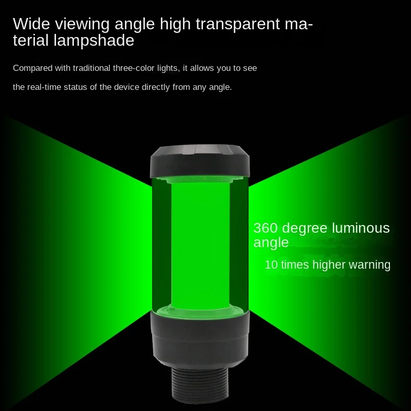 M30 Fixed Small 3 Color Alarm Light LED Machine Tool Signal Indicator Light  Mini Tower 24V Sound Flashing Safety Warning Light