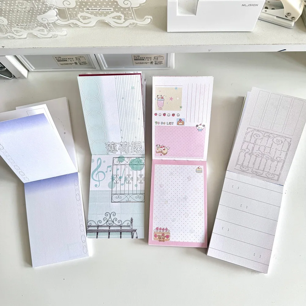 MINKYS Kawaii Ins Memo Pads Memo Note Paper Paperlaria DIY To Do List Decorative Scrapbooking Material