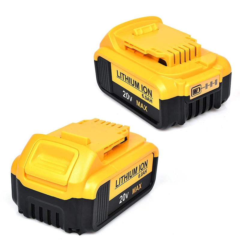 Tool battery 20V 4.0Ah 5.0Ah 6.0Ah Replaceable Lithium Batteries for Dewalt 20v MAX DCB200 DCB201 DCB203 Power Tools Spare Batte