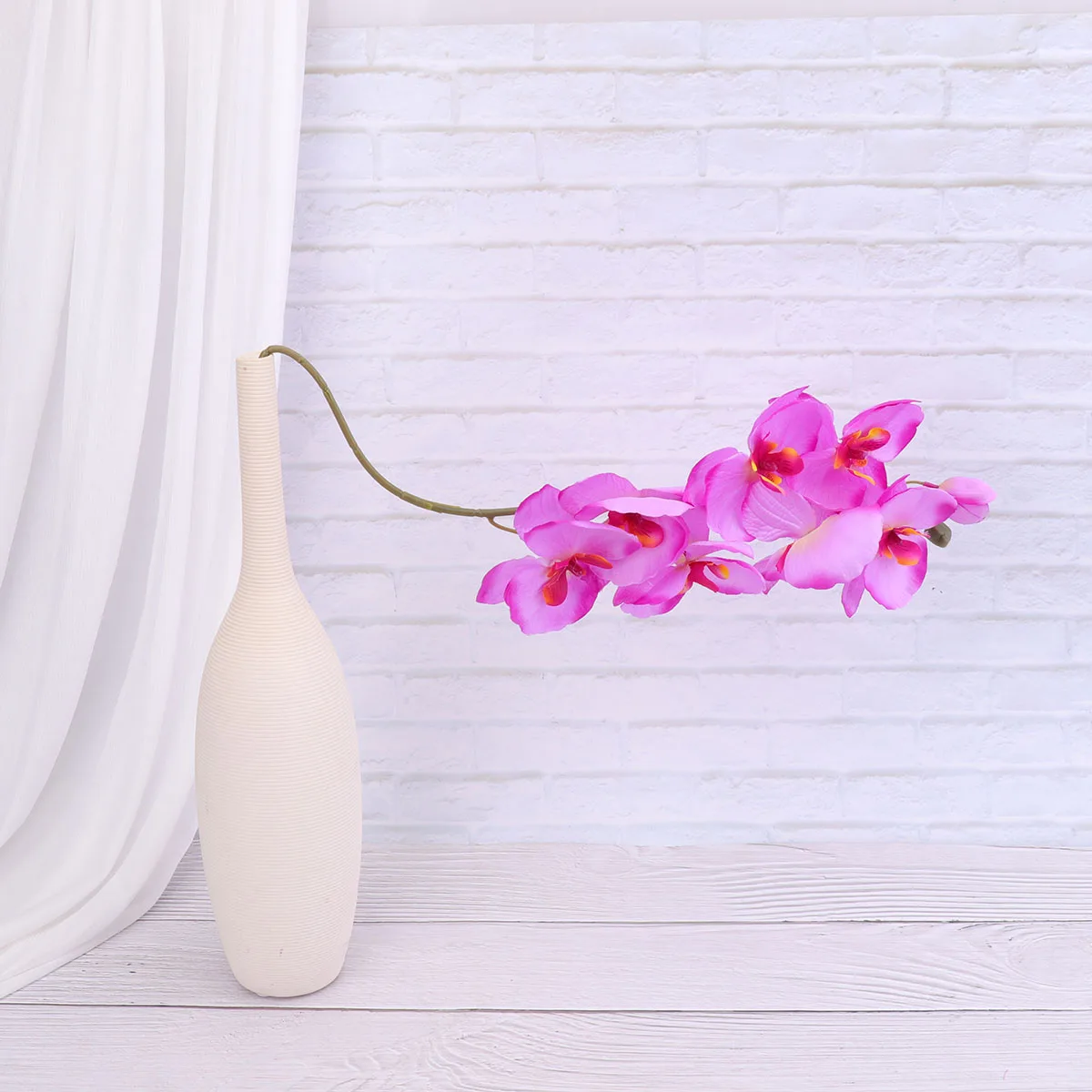 

Artificial Flowers Simulation Phalaenopsis Elegant Single Branch for Home Party Wedding Decoration Fake Flower Interior Design