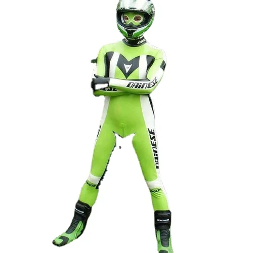 

Good-looking 100% Rubber Latex Catsuit Racing Apple Green Suit Bodysuit Size XXS-XXL