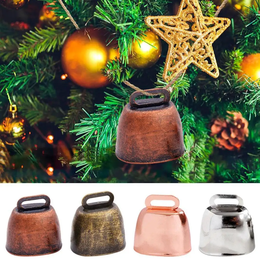 Christmas Bell Metal Cow Bell Iron Bells Mini And Goat Events Cowbells Grazing Anti-lost Hanging Decor Anti-theft Brass Large