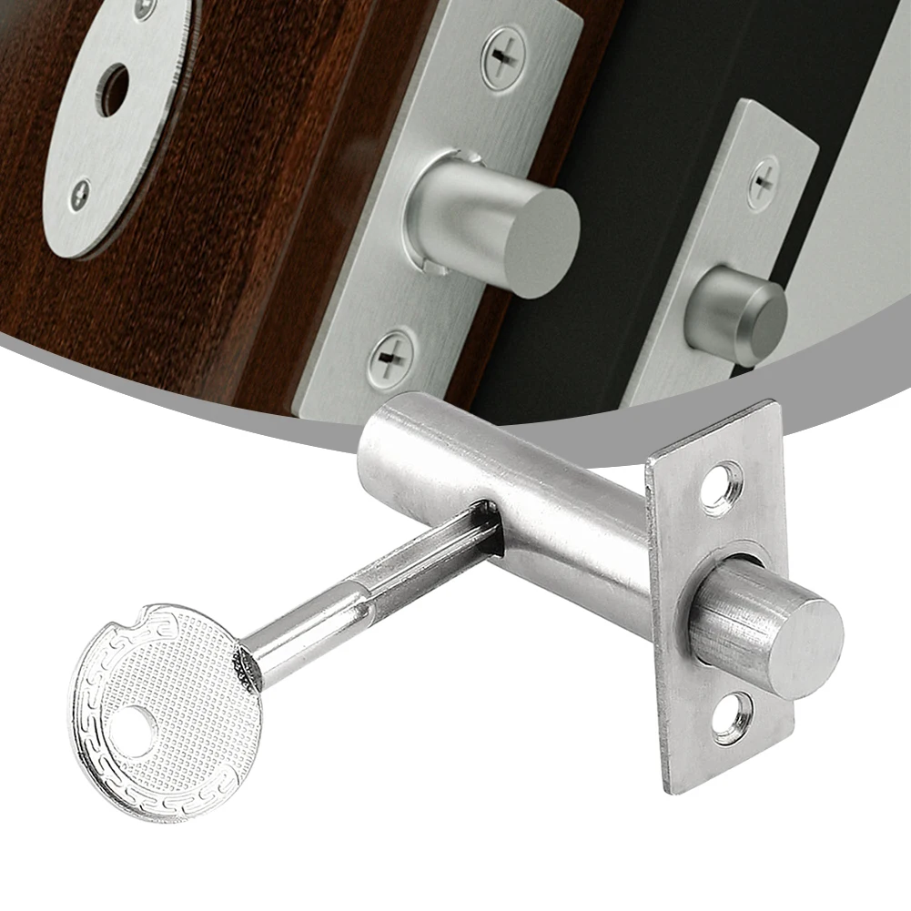1Set Stainless Steel Tubewell Key With Hardware Simple Installation Hiddens Well Lock Key Mortise Lock For Hotel Home Factory