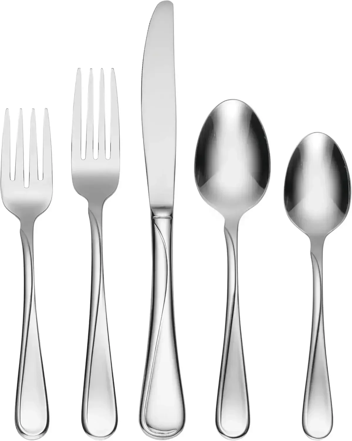 

45-Piece Stainless Steel Flatware Set for 8, Includes Serving Utensils, Dishwasher Safe, Elegant Design