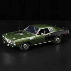 ACME 1:18 Plymouth Cuda 1971 Vintage Car Alloy Fully Open Simulation Limited Edition Alloy Metal Static Car Model Toy Gift