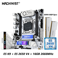 MACHINIST X99 K9 Motherboard Combo LGA 2011-3  Xeon CPU E5 2650 V4 kit DDR4 16GB RAM 2666MHz Memory NVME M.2 Four Channel USB3.0