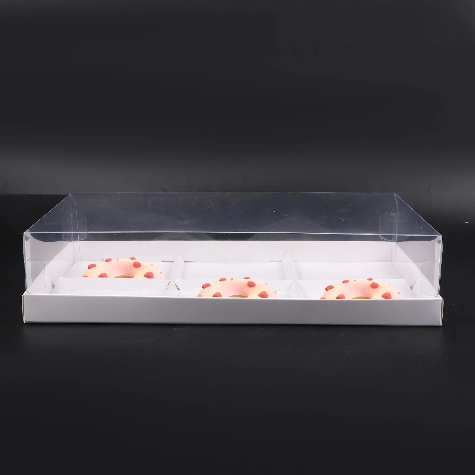 

5Pcs Attractive Clear Bakery Carrier Boxes Compartment Style for Cupcakes Donuts Pastries Chocolate Packaging Travel Storage