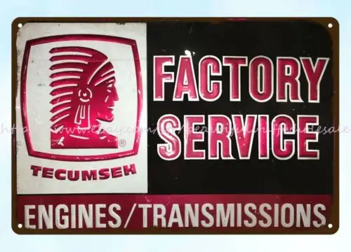 artwork prints TECUMSEH factory service engines transmission metal tin sign