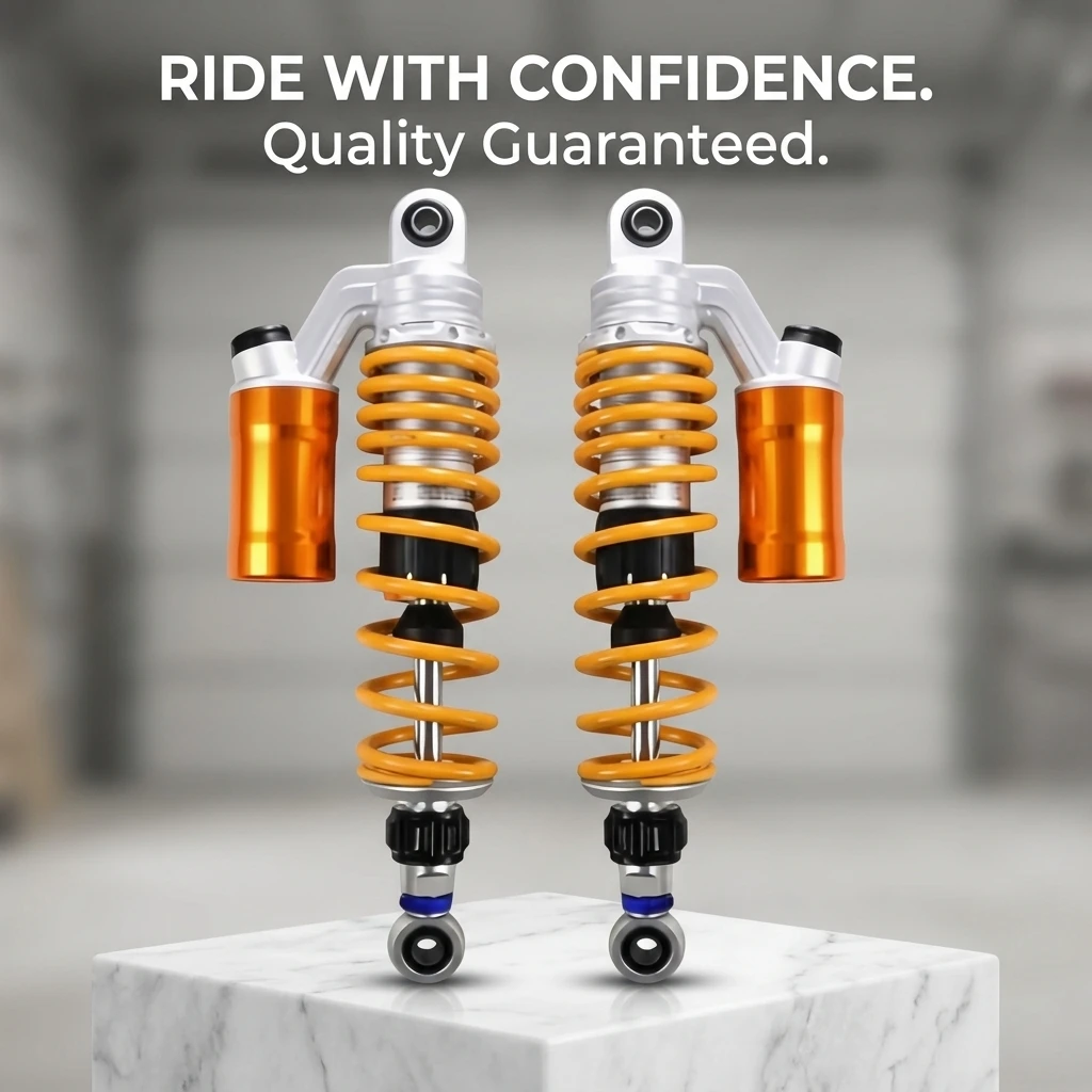 7mm 325/345mm Adjustable Motorcycle Shock Absorber Suspension Pair For Honda Yamaha Suzuki Kawasaki Aprilia Benelli Replacements