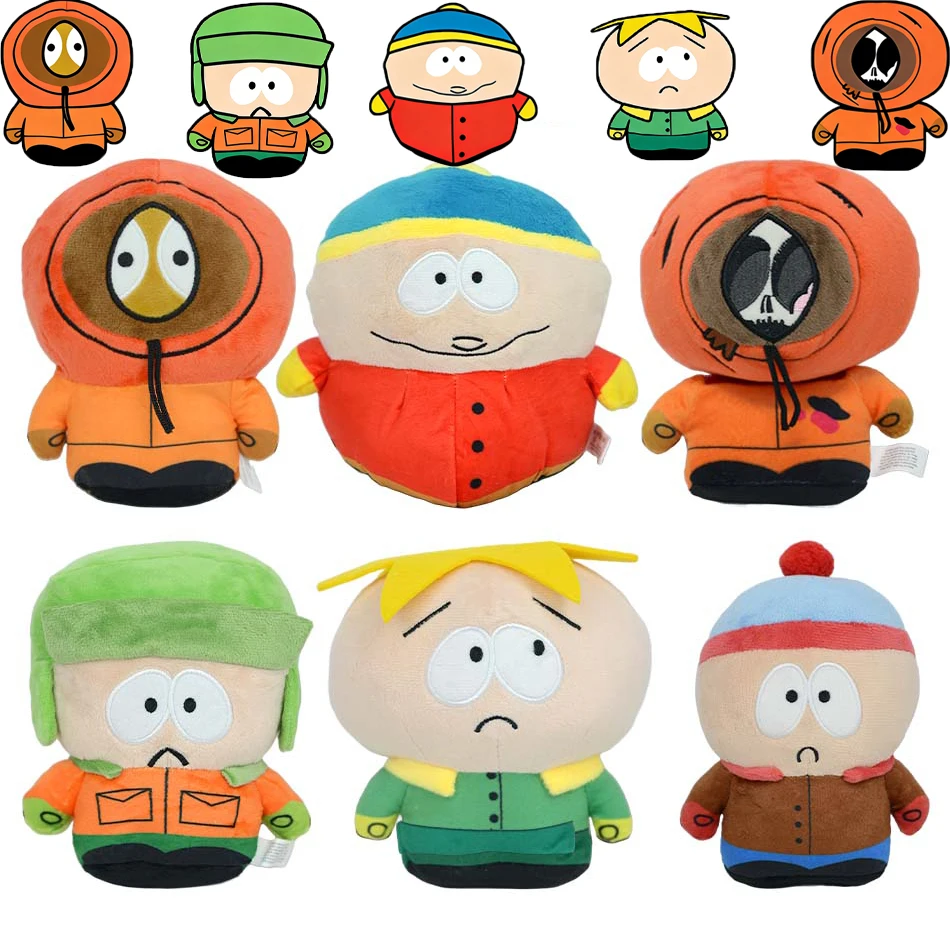 Colección de Peluches de South Park - Paquete de 1 a 6 Animales de Peluche Suaves para Regalo, Decoración del Hogar y Fans