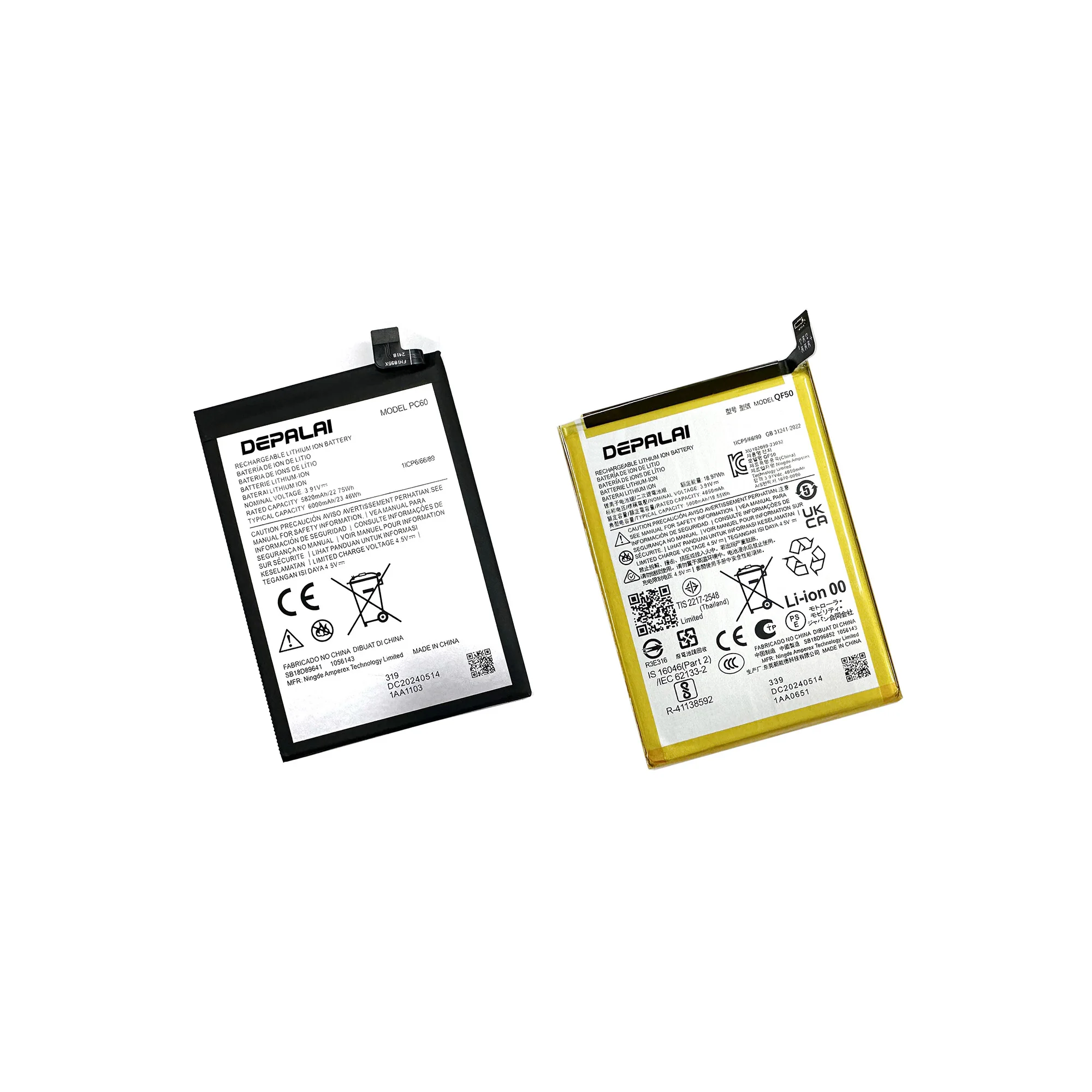 

Depalai для Motorola G22 G22 G23 G34 NH50 PC60 PH50 QF50 XT2231 XT2333 XT2363 аккумулятор для телефона