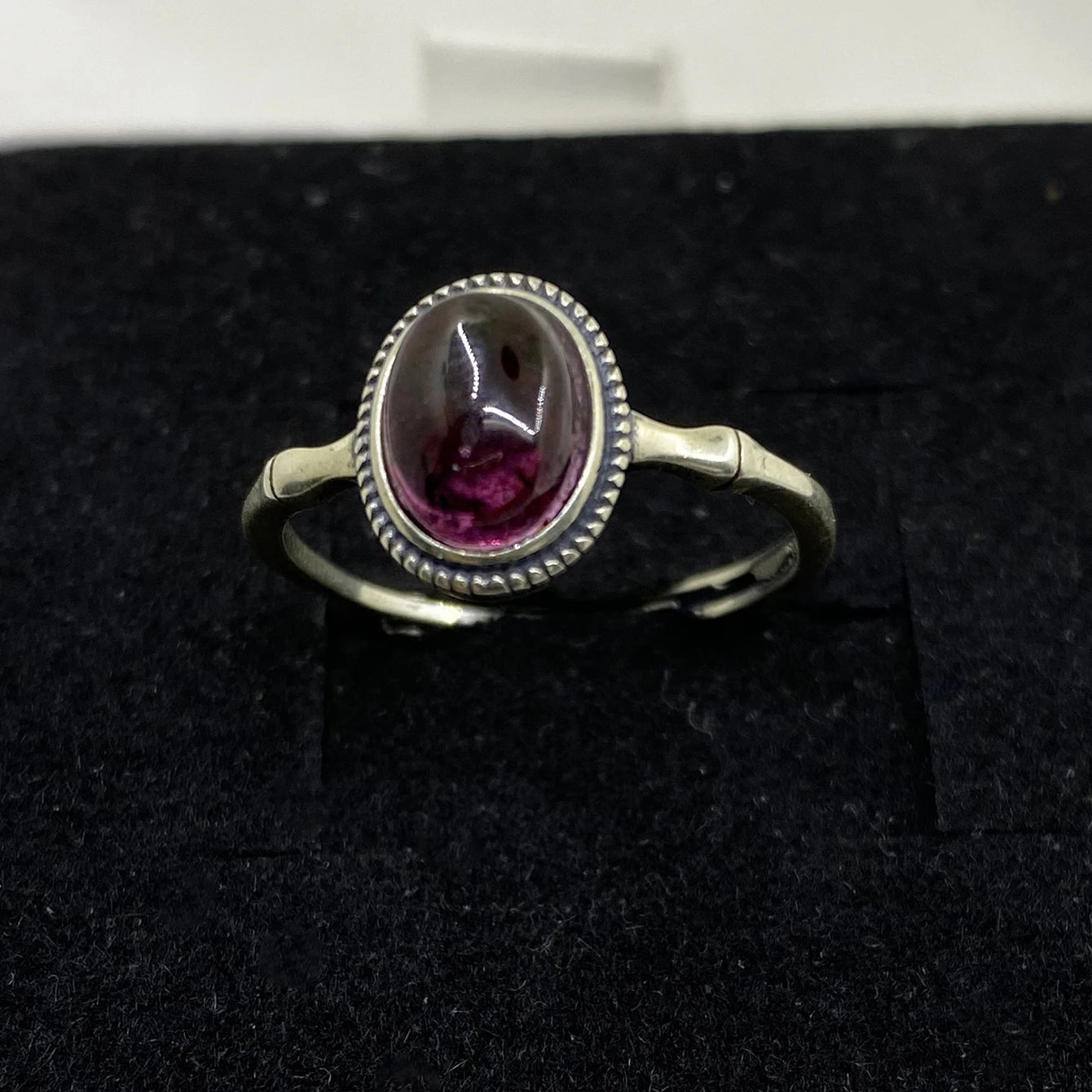 

100% натуральный гранат/искусственная кожа, серебро 925 пробы, Винтажный дизайн бамбука, Женские Ювелирные изделия, подарок на день Святого Валентина, никогда не выцветает