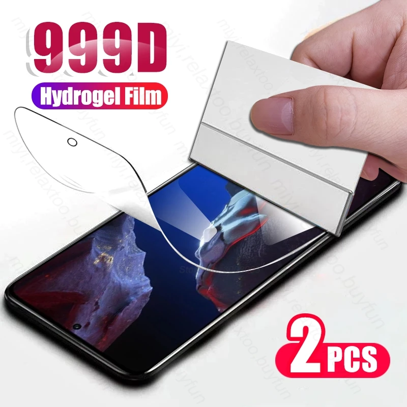 Изогнутая мягкая Гидрогелевая пленка 999D 2 шт., Защита экрана для Xiaomi poкоф5 Poco F5 F 5 Pro Poxo Poko Little F5Pro, не закаленное стекло