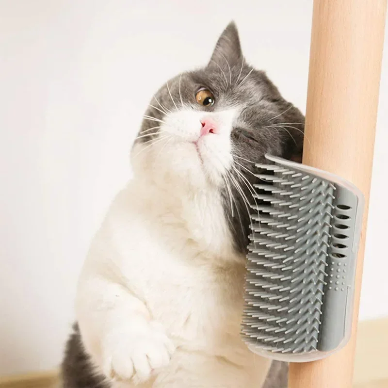 Candy Color Cat Wall Corner Scratcher Rubbers Massager Cat Rubbing Hair Devise Cat Comb Massage Brush Cat Supply Pet Accessories