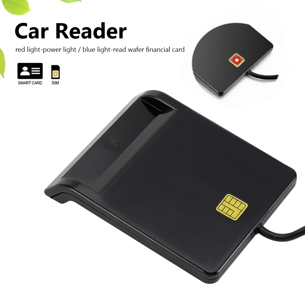 Portable USB 2.0 Intelligent Card Reader Multi-function for DNIE ATM CAC IC ID Bank SIM Card Reader Affordable Easy Use