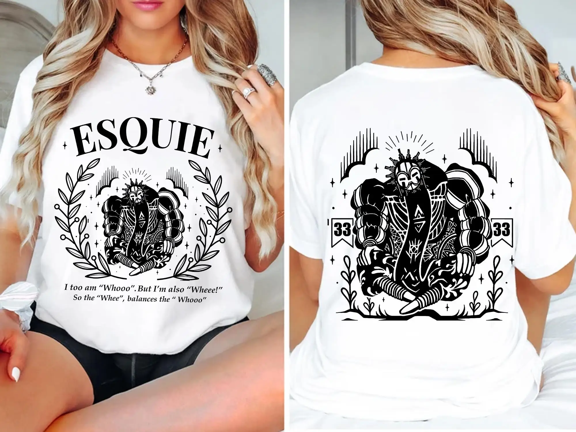 Esquie Clair Obscur Expedition 33 Camisa Clair Obscur, Regalo para fanáticos Regalo para jugadores Camiseta lavada con estampado y sensación de estilo callejero