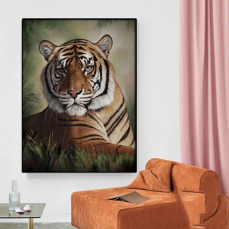 Siberian Tiger,Vicious Animal,Canvas Painting,Wall Art Picture,For Modern Living Room,Bedroom,Home Decoration,Poster and Printed