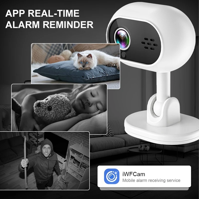 Imagem -03 - Mini Câmera ip Interior com Rastreamento Automático no Aplicativo Iwfcam 1080p Wifi Inteligente sem Fio Segurança Cctv Casa Vigilância Conjunto a4