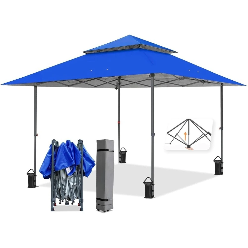 

13x13 Straight Leg Pop Up Canopy Tent Instant Outdoor Canopy Easy Single Person Set up Folding Shelter