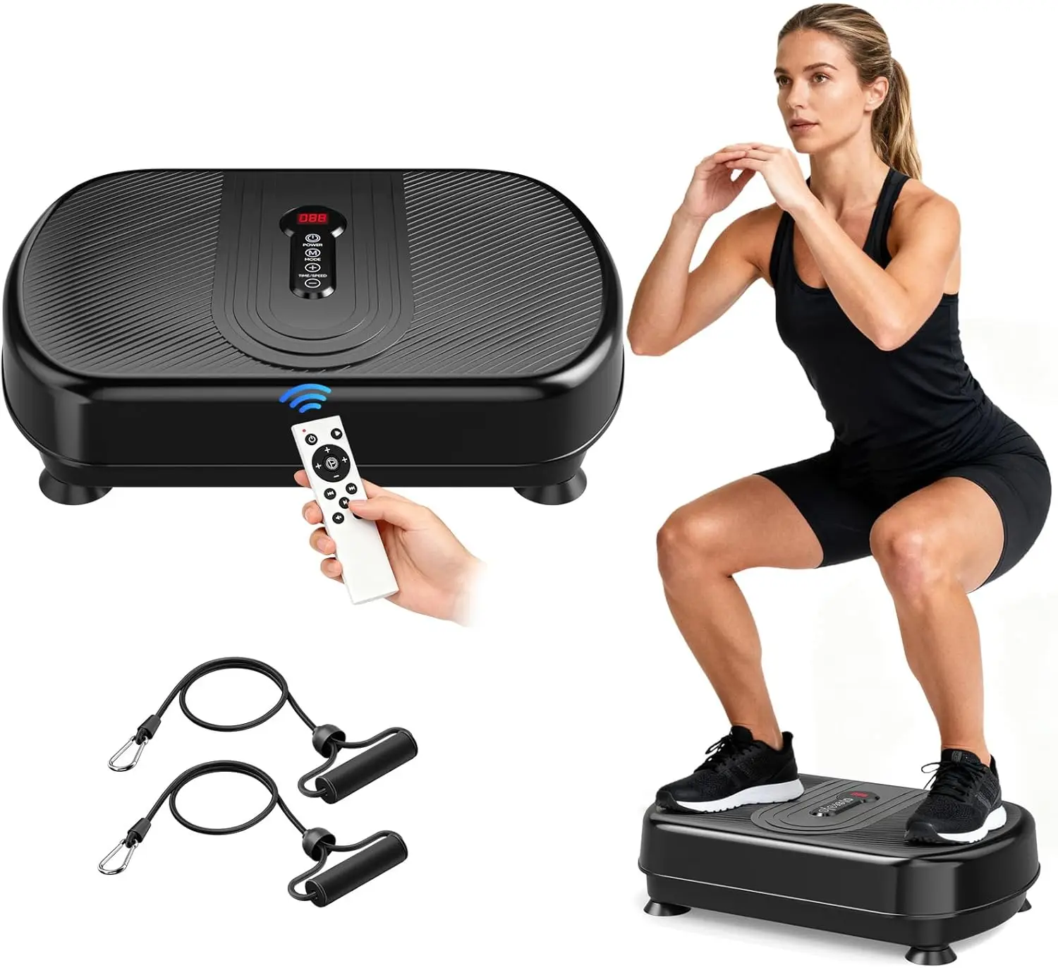 Home Gym Vibration Plate, Bluetooth & Silicone Pedal, for Lymphatic Drainage, Weight Loss & Muscle Toning