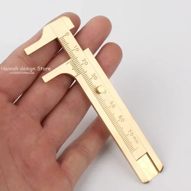 Mini Vernier Caliper Brass Metric Imperial MM INCH Small Portale Ruler Measure Tool Slide Length Gauge Copper Caliber Craft DIY