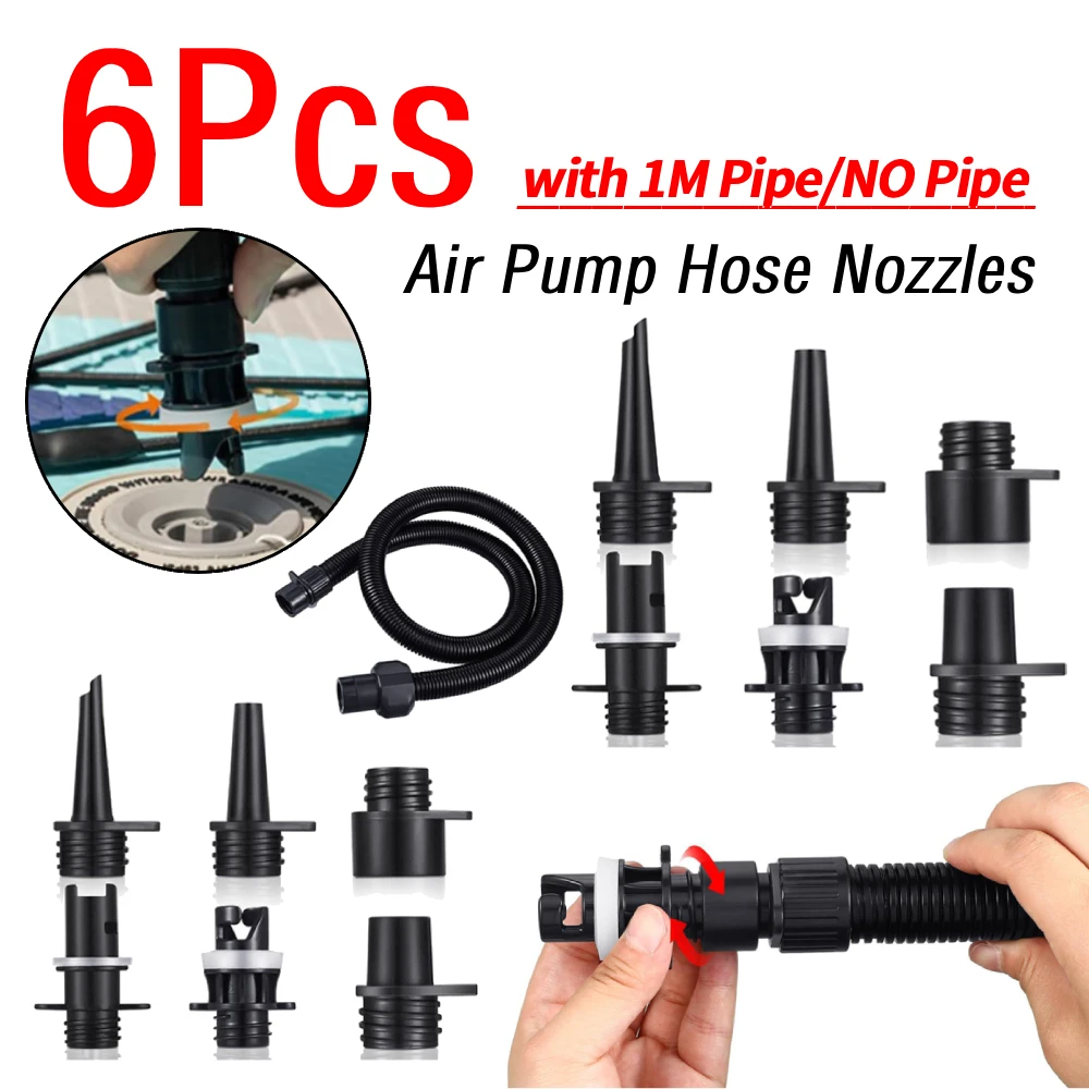 

Набор из 6 насадок для шлангов воздушных насосов, адаптеры для надувных лодок и SUP-досок, аксессуары для гребных SUP-досок и лодок