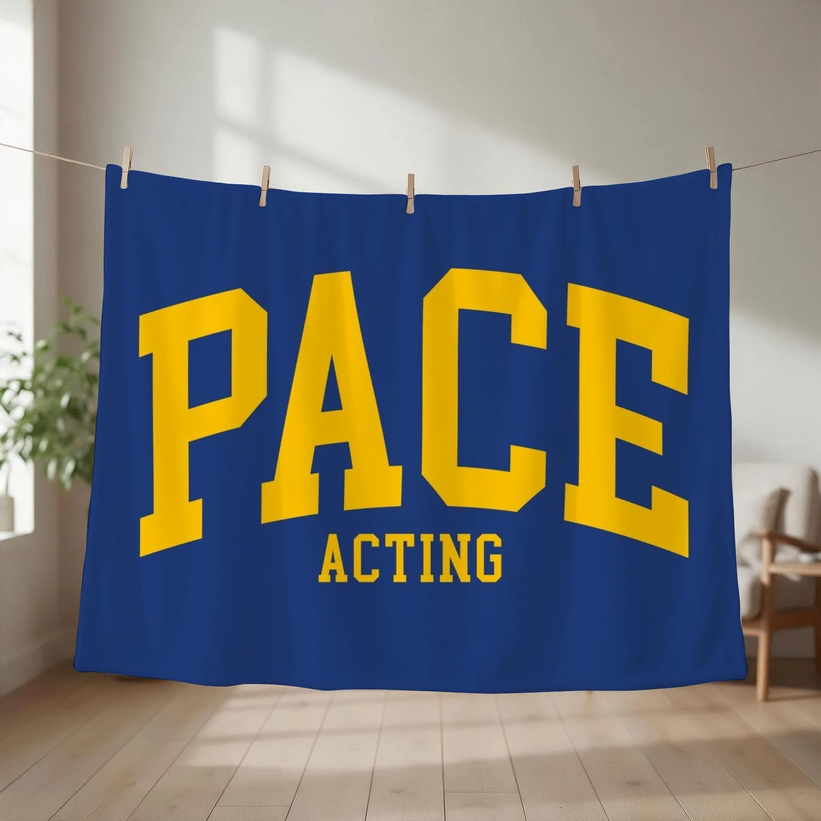 pace acting - college font curved Throw Blanket Quilt Blankets Sofas Of Decoration Warm Beautifuls Blankets