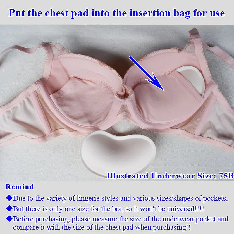 Pad Bra Inner Pad Insert Piece Ladies Underwear Sponge Pad Thickened Push-up Support Small Chest Breathable Bra