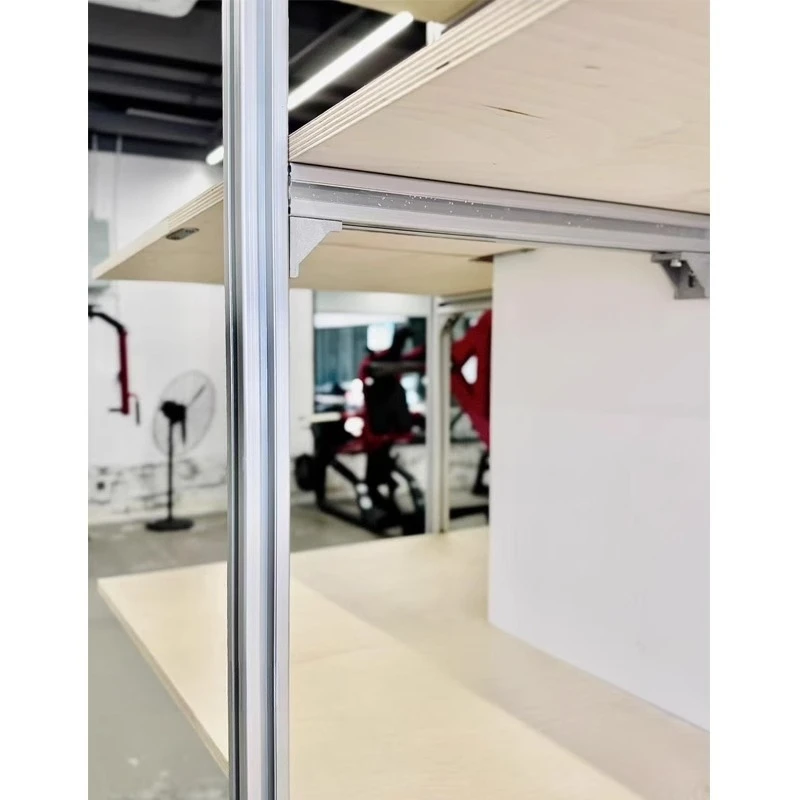 Profil Aluminium Birch Multilayer Papan Rak Sudut Rak Dinding Multilayer Rak Dekoratif Rak Penyimpanan Rumah Kreatif