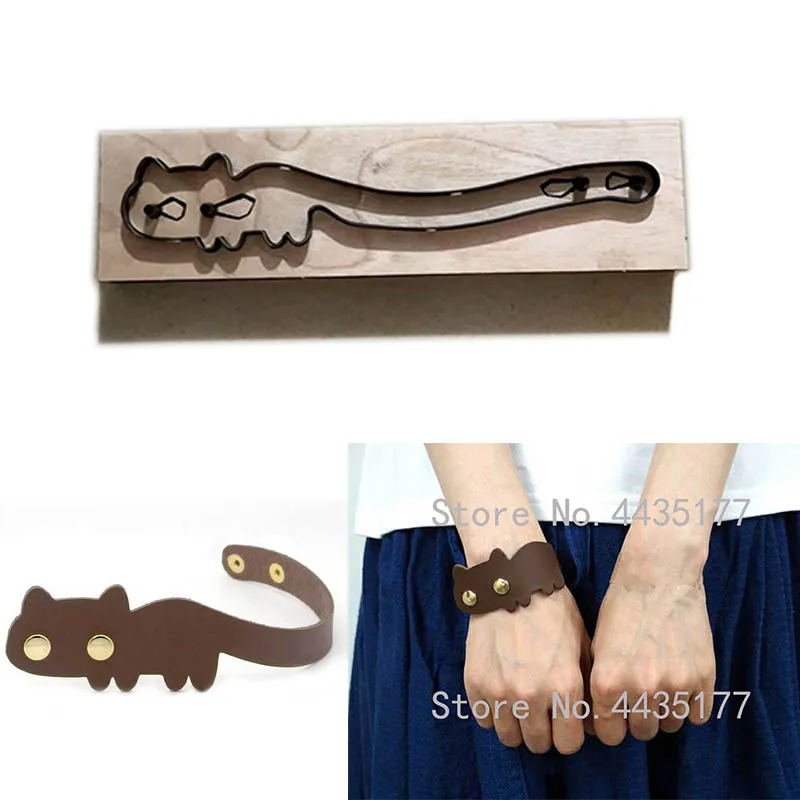 Japan Steel Blade Rule Die Cut Steel Punch Cat Rope Chain bracelet Cutting Mold Wood Dies Leather Cutter for Leather Crafts