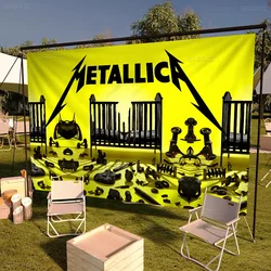 M-Metallica Cartoon Flag Art Science Fiction Room Home Decor Wall Hanging Home Decor Banner