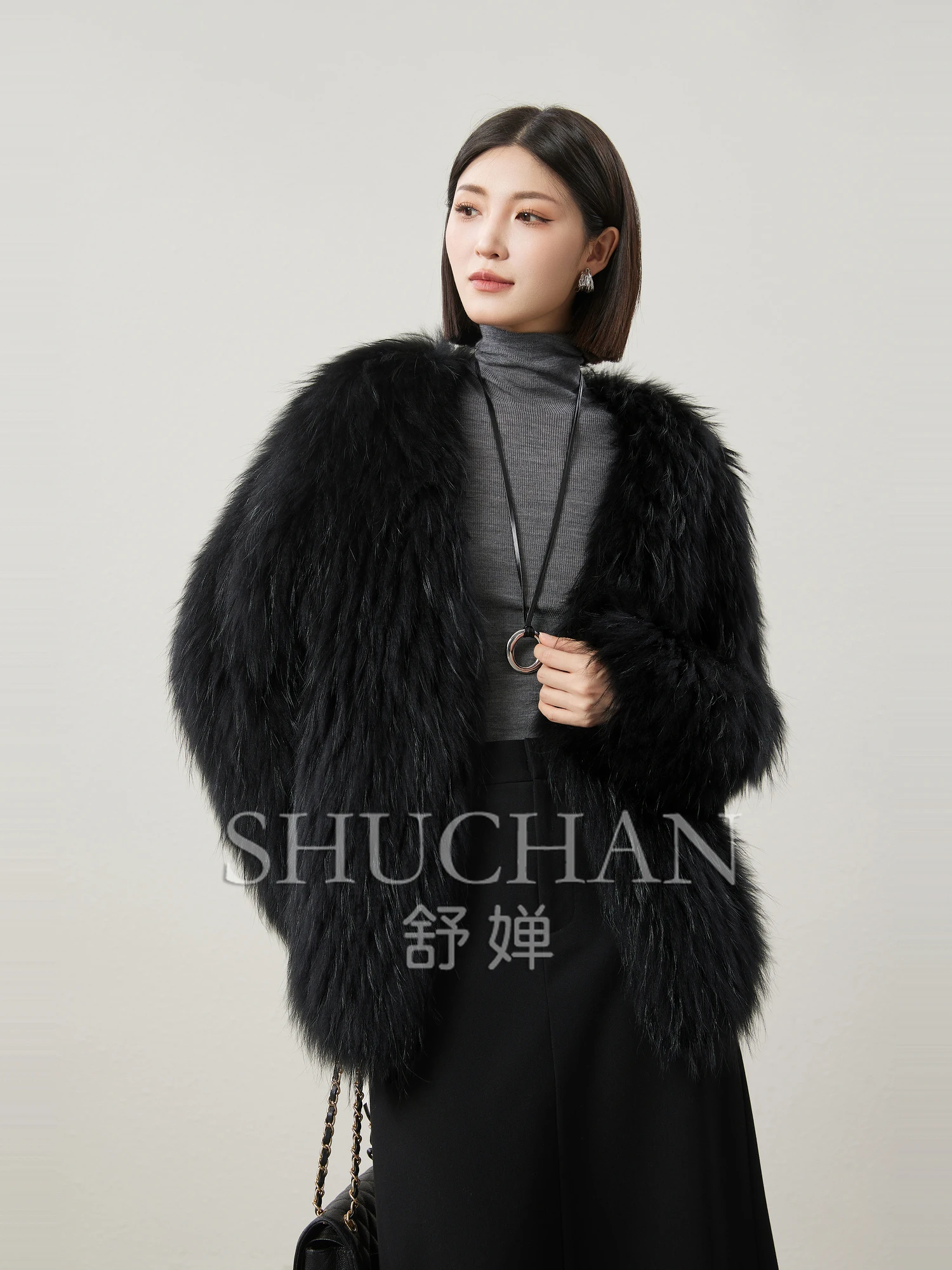 Luxury Soft Raccoon Fur Jacket Women 2024 Winter Casacos Femininos Inverno Winter Coat  Abrigos Mujer Invierno