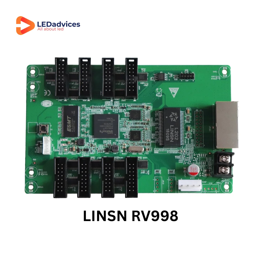 

LINSN RV998 LED Screen LED Wall Video Receiver Control Card 8 HUB75 (supports 32 scans) 16P interface