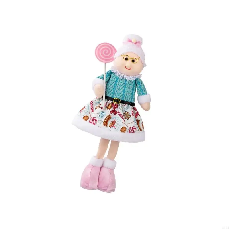 Celebratory Fabric Flexible Christmas Figure For Window Threshold Party Decoration A2BB