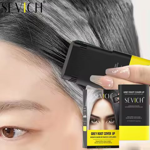 SEVICH 3 Colors Hair Coloring Stick Quickly Covers Gray White Hair Concealer Waterproof Hairline Instant Covering Hair Dye Stick