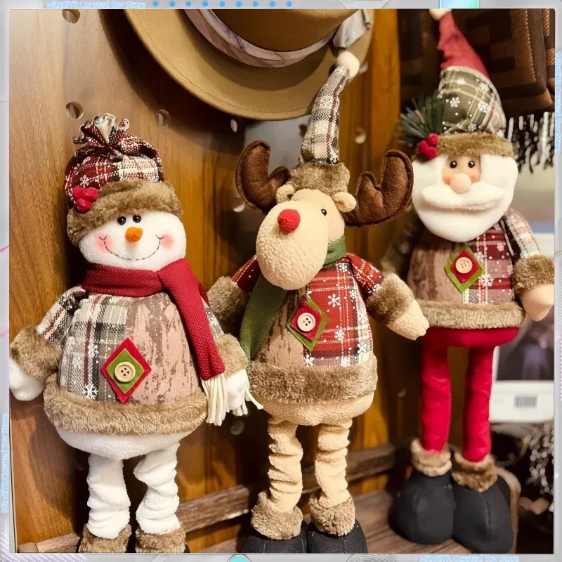 

Телескопические украшения для кукол с Рождеством 2024, Рождество Navidad Noel, украшение для дома, подарок на Новый год 2025 г.