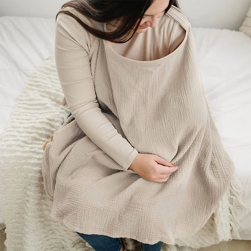 Breathable Baby Feeding Nursing Cover Stroller Blanket Mother Outing Breastfeeding Cover Cotton Adjustable Privacy Nursing Apron