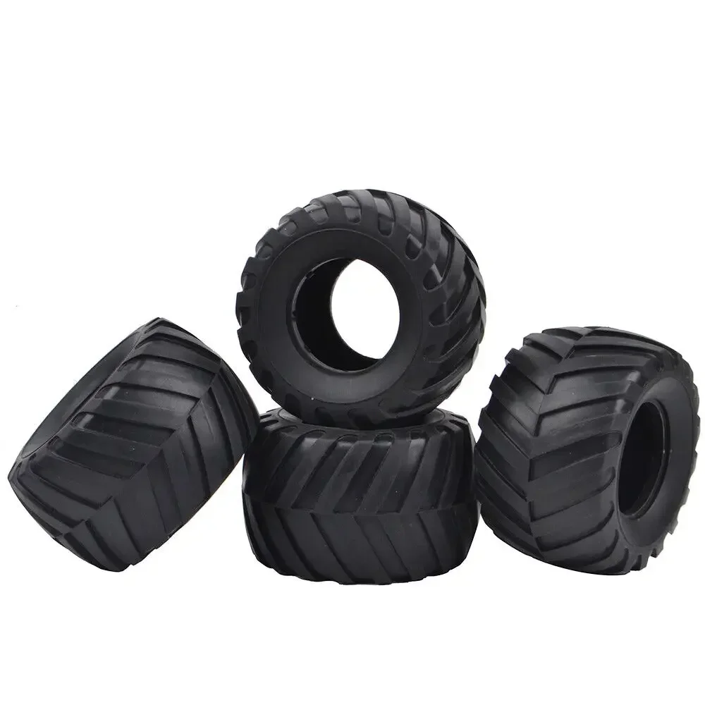 4PCS Front Rear Rubber Tires Tyres for Tamiya CW01 Chassis Lunch Box Midnight Pumpkin Unimog 406 WR-02 Wild Willy 2