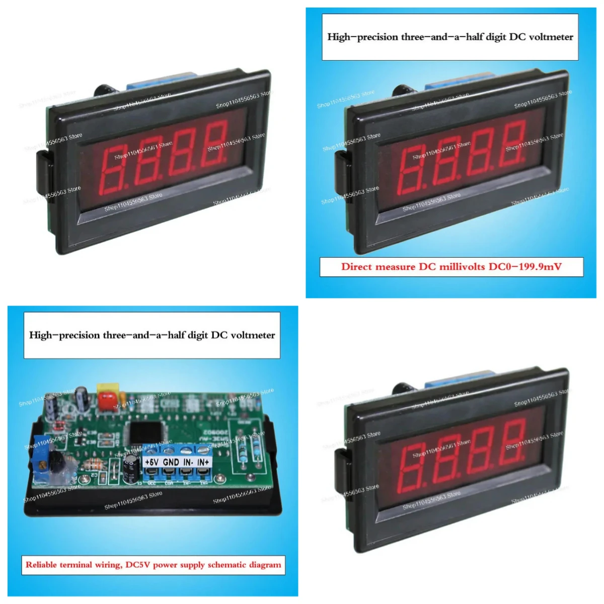 3.5 Digit High Precision Digital DC Voltmeter 5V/10V/20V for Test Fixture Instrument