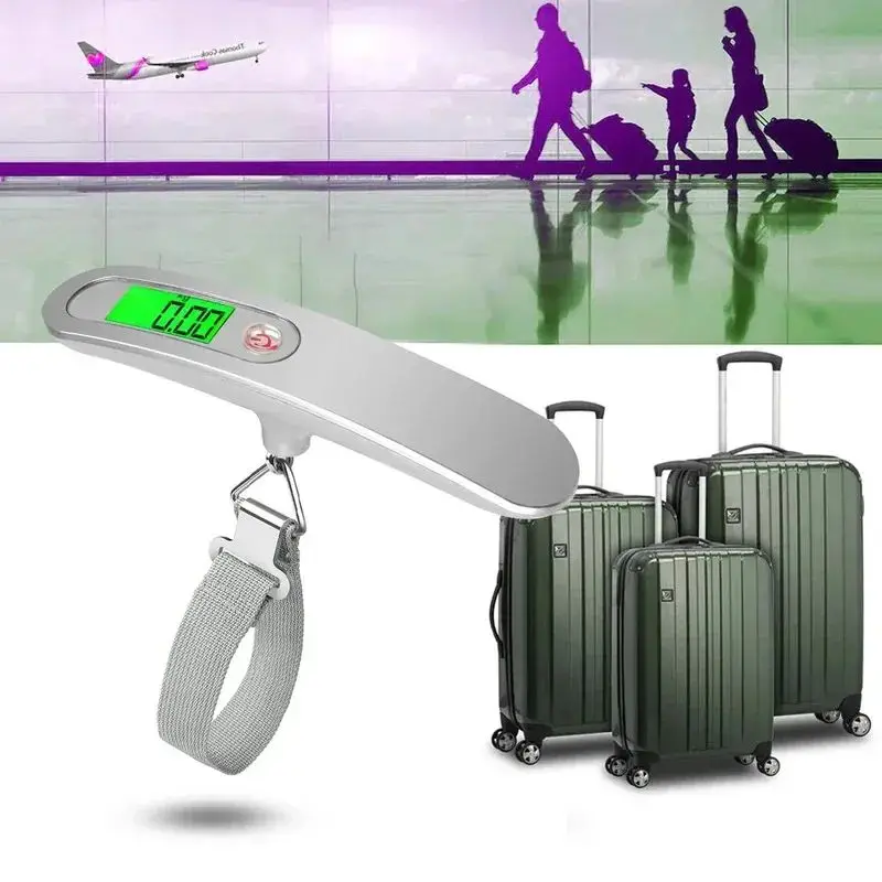 Fish Scales 50kg/110lb Portable Electronic Backlight Scale LCD Digital Luggage Scale Travel Bag Hanging Steelyard Hook