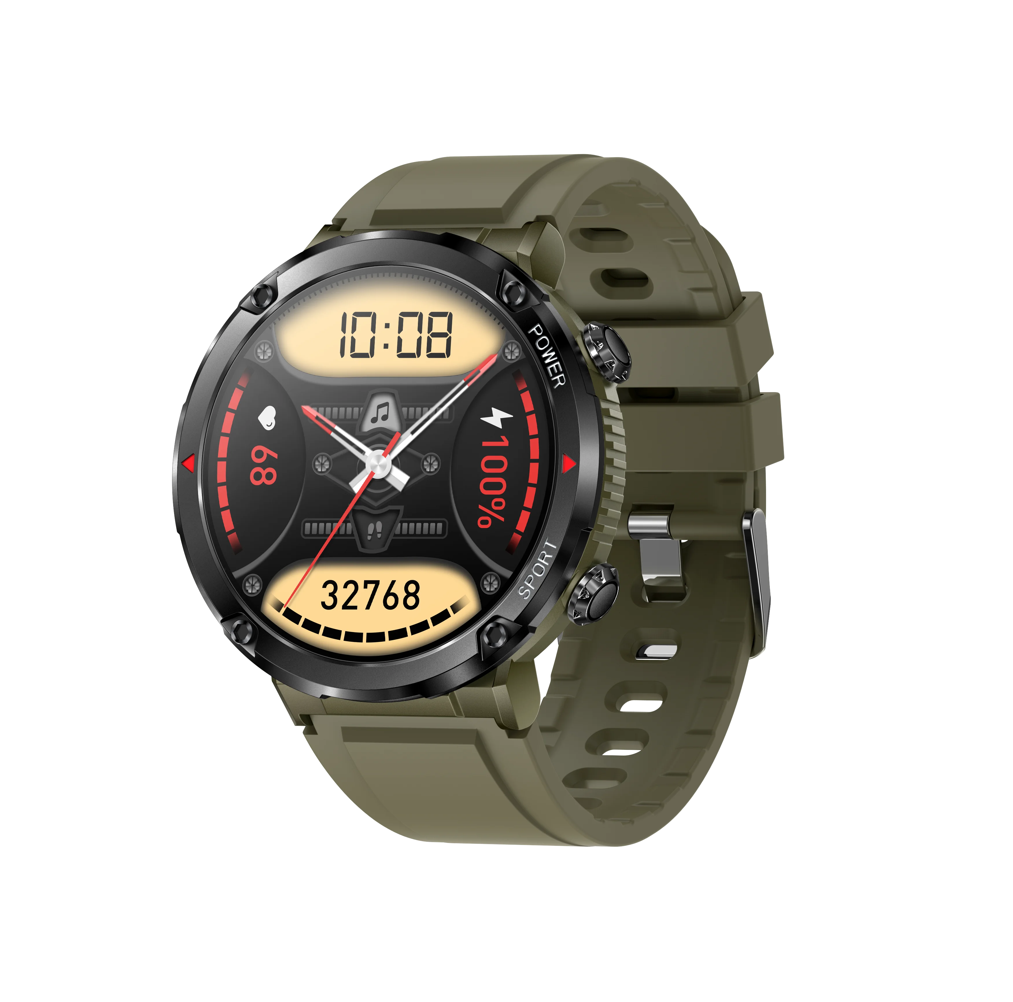 

ONE BT Call Smart Watch 1.6-inch HD Round Screen 600mAh Battery Health Monitoring Music Playing Outdoor Sports Smartwatch