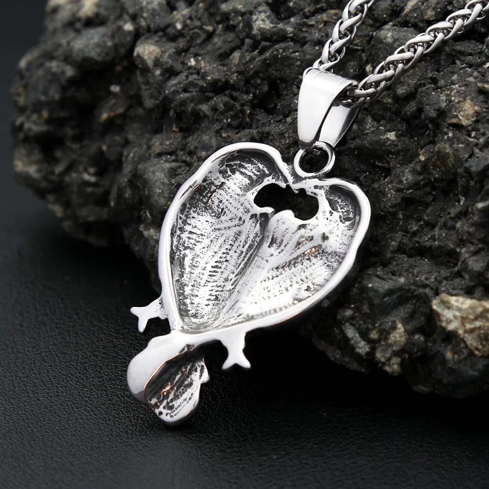 Nordic Viking Stainless Steel Odin Double Raven Pendant Necklaces For Men Women Gothic Vintage Amulet Jewelry Gifts Dropshipping
